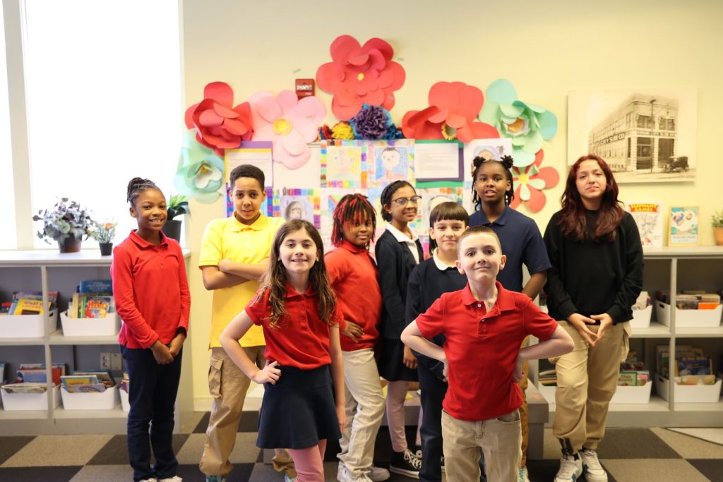 Crossroads second grade class students